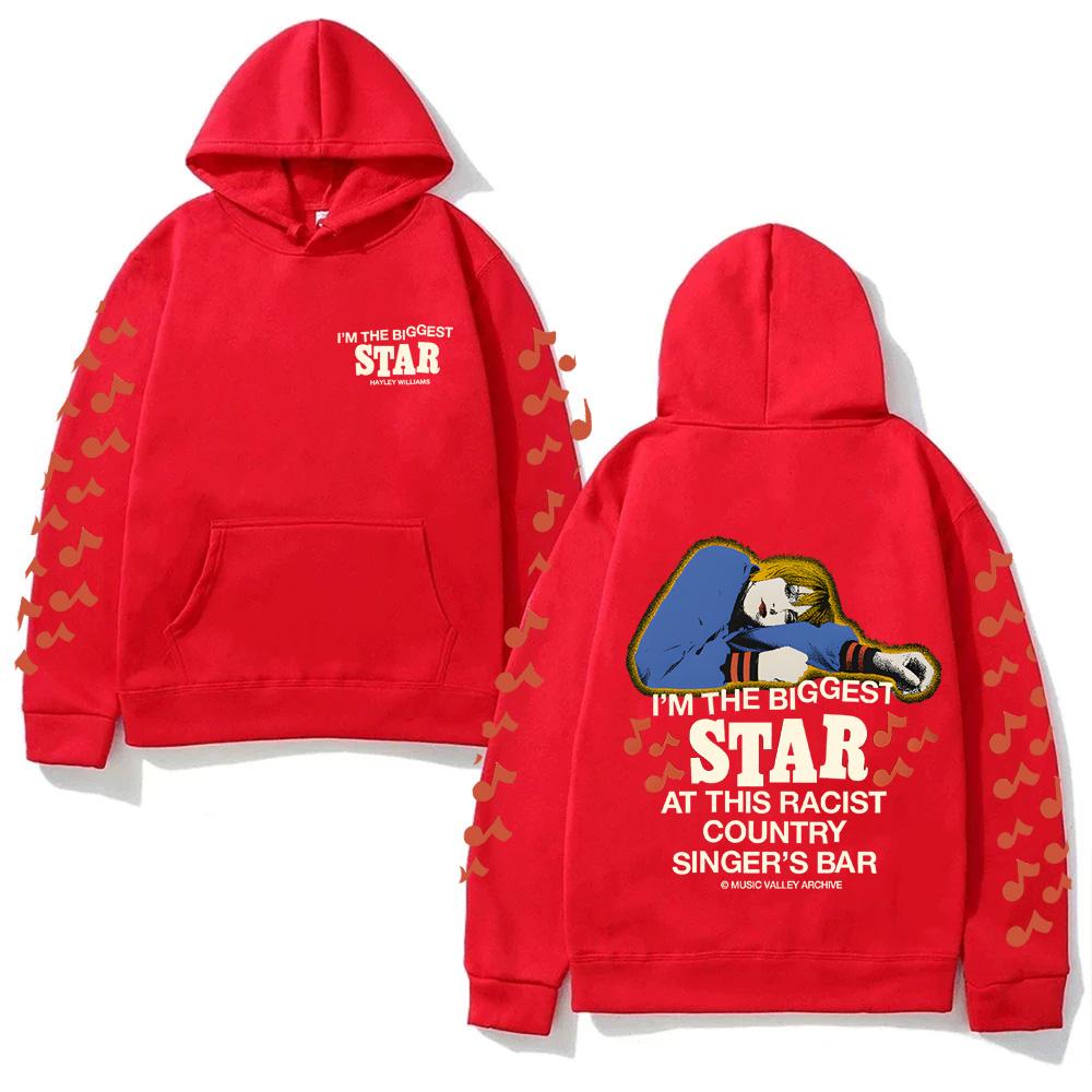 Biggest Star Hoodie 2026NEW Hayley Williams Comfortable Sweatshirts Sleeve Gothic Clothes Punk Soft Singer's Same Style Hoody