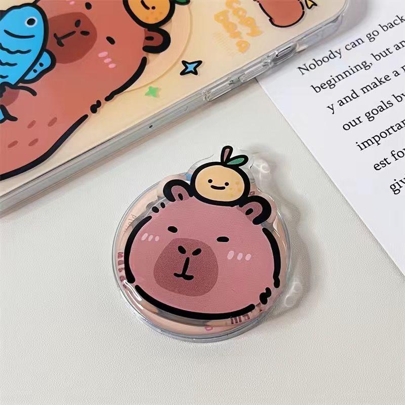 Korean Cute Cartoon Rabbit Magnetic Holder Grip Tok Griptok Phone Stand Holder Support For iPhone For Pad Magsafe Smart Tok