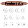 24Pcs French Almond Press On Nail with 3D Starfish Designs Acrylic Artificial Nail For Everyday Wear And Parties