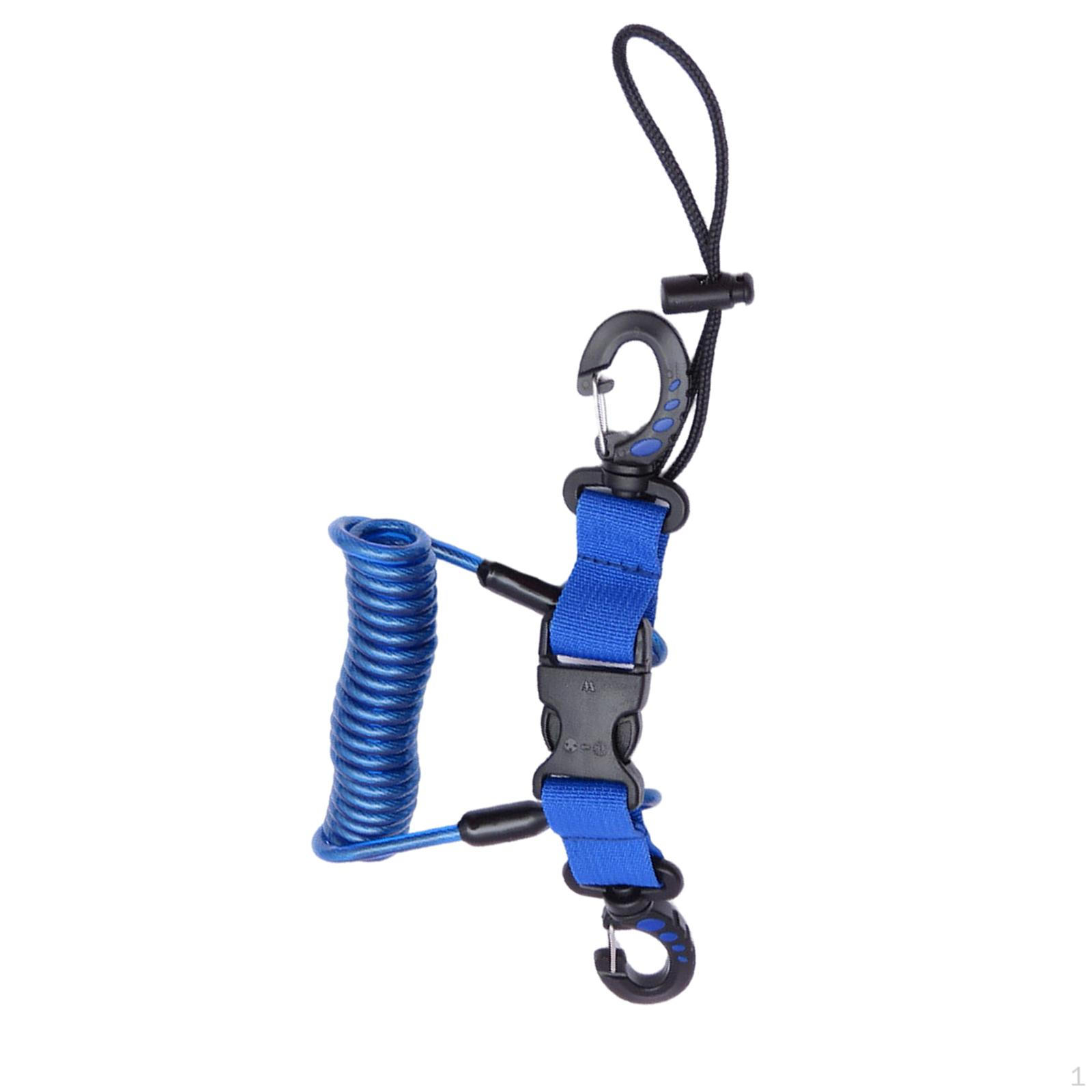 Coil Camera Lanyard with Buckle for Diving Anti Lost Rope