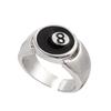 Neuer Retro-Schwarzer Ring für Herren - Trendiges Europäisches & Amerikanisches Design mit 8 Persönlichkeits-Legierungs-Fingerringen & Neutralem Kreuz-Design.
