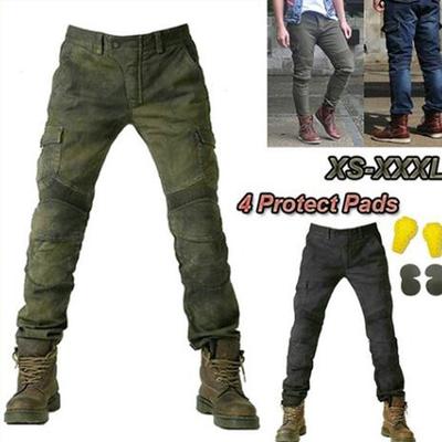 Motocross Racing Denim Motorcycle Riding Pants with Protect Pads Equipmen