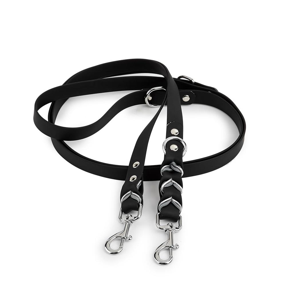 Fashion PVC Braided Luxury Adjustable Dog Collar & Leash with Print Pattern Ribbons Decoration Soft & Durable