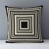 45x45cm square pillowcase  European Casual Cozy White & black geometric cushion cover for sofa/bed home decorative Pillow Case
