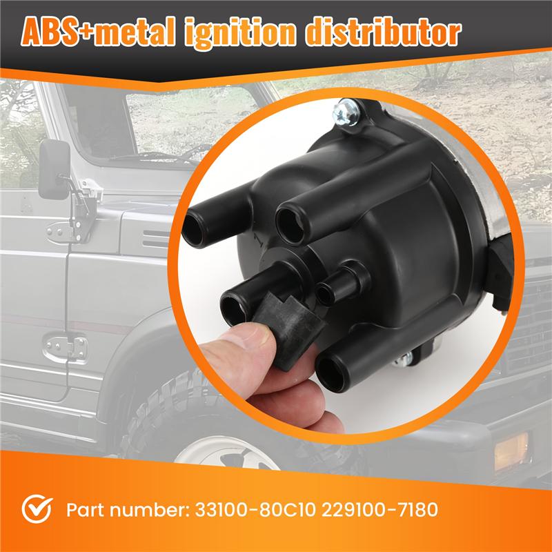 A03E-33100-80C10 229100-7180 Ignition Distributor For SUZUKI Samurai Jimny Black  Silver