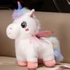 New Cartoon Rainbow Unicorn Plush Doll  Cute Colorful Hair Unicorn Stuffed Animal Home Decoration Gift For Children