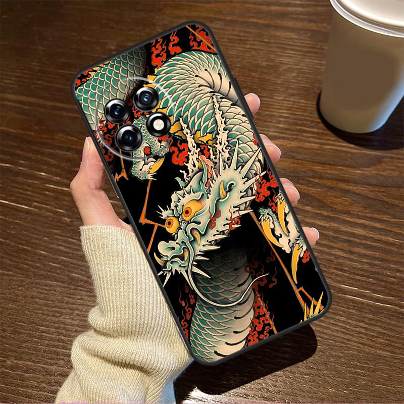 Chinese Style Crane Dragon For OnePlus 15 13 12 11 15R 13R 12R 8T 10T 13T Case For OnePlus Nord 5 CE 2 3 4 Lite N20 N30