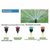 1Pcs Garden Lawn Irrigation Rotary Sprinkler Adjustable Ray Jet Nozzle Sprinkler With 90/180/270/360 Arc 5.5-8.0 Meters Range