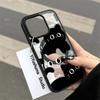 Applicable to Apple 11Pro mobile phone case iPhone11 acrylic cute 11Pro personality 11 niche black and white stacked cat