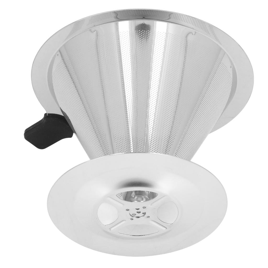 Stainless Steel Coffee Dripper Drip Cone Coffee Filter Reusable Coffee Filter Cup for Kitchen2‑4 Cups