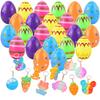 12/24 Pack Easter Basket Stuffers with Fidget Toys Surprise Easter Eggs for Kids Easter Egg Hunt Game and Party Favors