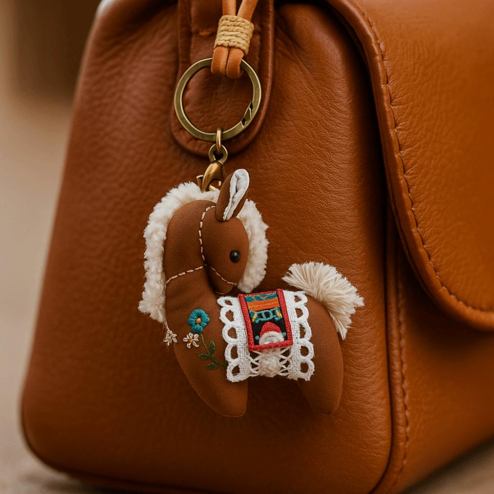 Cute Design Little Horse Keychain Hanging Decor Pony Pendant Horse Year Key Ring  New Year Gift