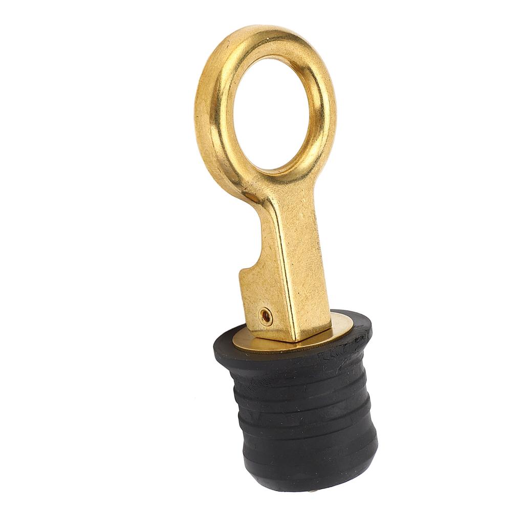 2Pcs Screw Type Compression Drain Plug Excellent Sealing Oxidation Resistant Rubber Brass Boat Drain Plug for Marine Yacht