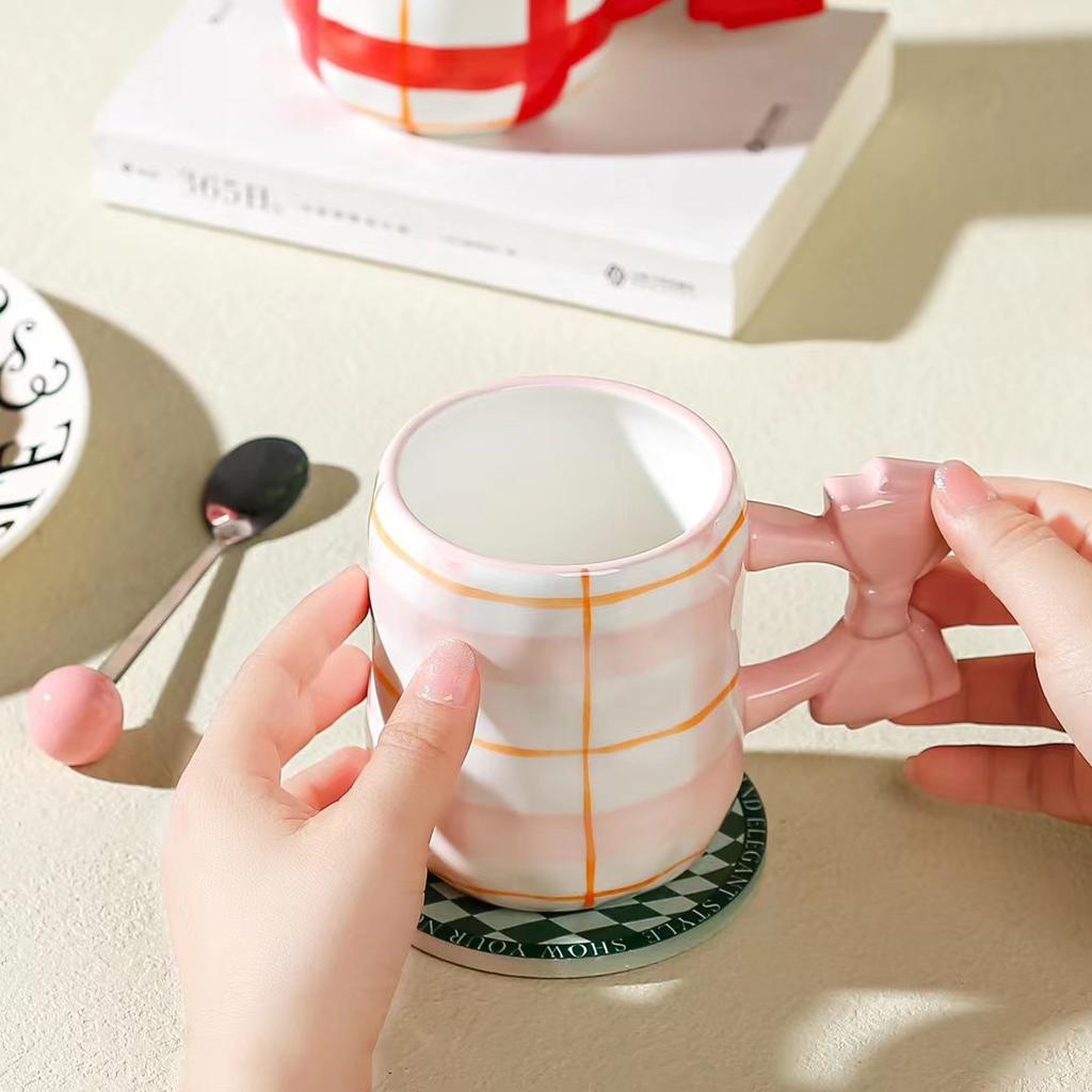 Creative Nordic Style Mug Striped Ceramic Cup High Value Souvenir Gift Cup