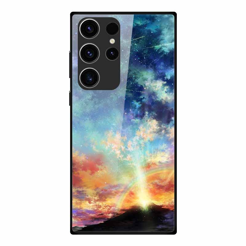 Phone Case For Samsung S23 Ultra Back Cover Case Tempered Glass Soft Funda For Samsung Galaxy S23 Plus Case S 23 + Ultra Coque