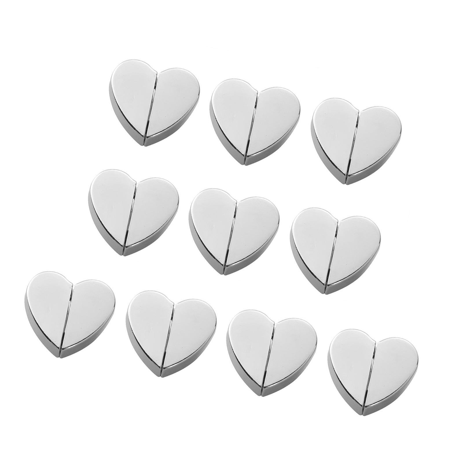 

Набор из 10 магнитных зажимов для штор в форме сердца, не требующих гвоздей, с двусторонними магнитами для светонепроницаемости, украшение для дома