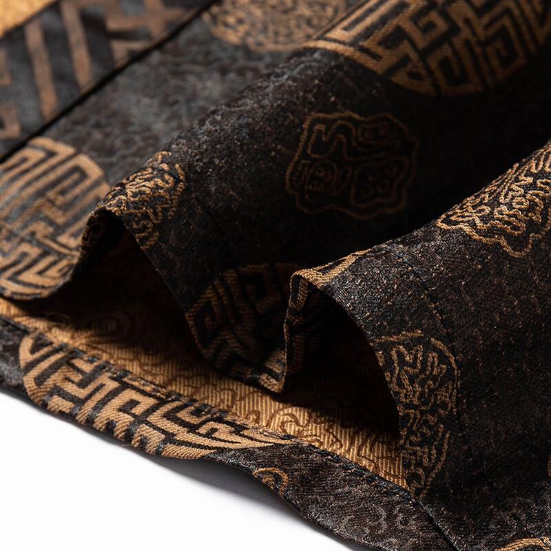 Men's Chinese Style Silk Blend Short Sleeve Shirt