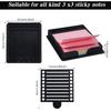 Sticky Note Stencil with 5 Types Stencils 3x3 Notes Holder Stencil Memo Sticky Note Holder Dispenser with Stencils Reble Notes Holders with Template