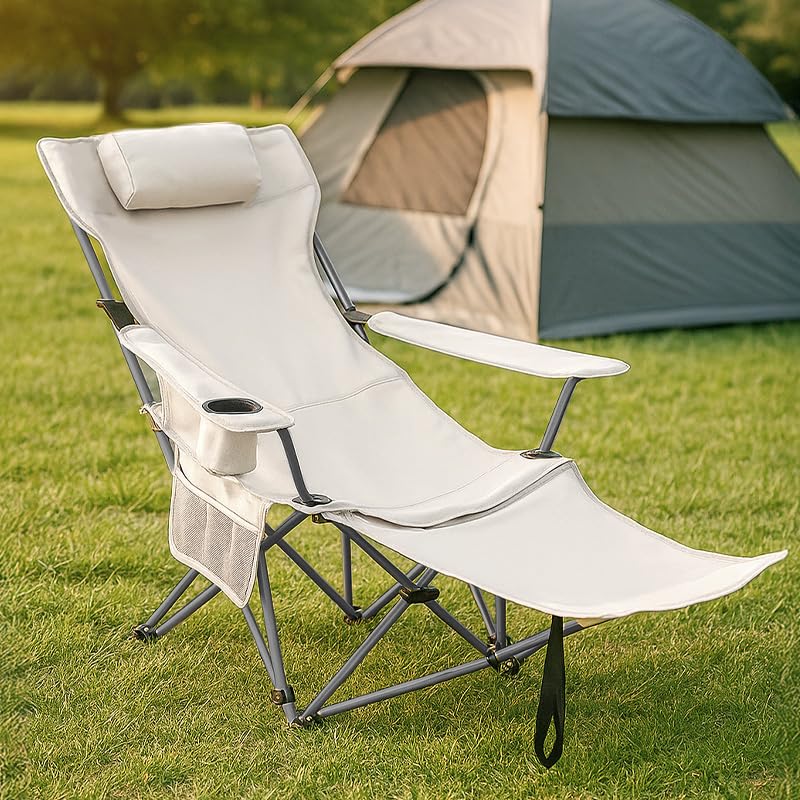 

Раскладное кресло для улицы для [WNJAPAN] подставка для ног, использование, садоводство, складное, легкое, компактное, веранды, сады, стильное, расслабляющее, бежевый