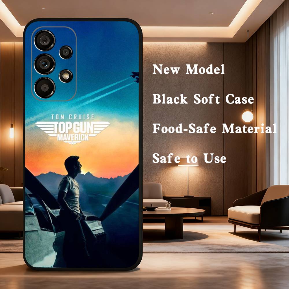 Movie T-Top G-Gun M-Maverick Phone For Samsung Galaxy A53,31,52,72,41,22,73,32,71,Note,J7,8,9,5G Soft Black Silicone Case