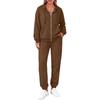 Women's Fashion Comfortable Hoodie Jacket Set for Winter Casual Wear