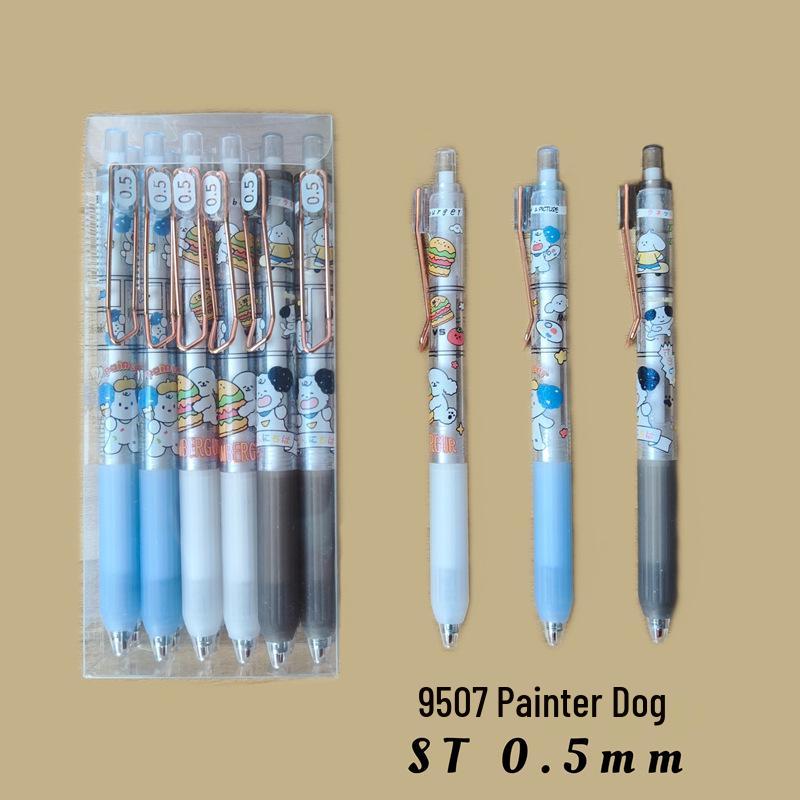 12-Pack Clickable Ballpoint Pens with 0.5mm Refillable ST Needle Tip for Exams, Black Water-Based Ink