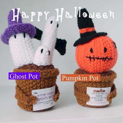 Nieuwe Positieve Energie Spook Pot Knuffelzak Mini Handgemaakte Pluche Wol Breipop met Kaart Grappig Kerstcadeau Huis Kamer Decoratie