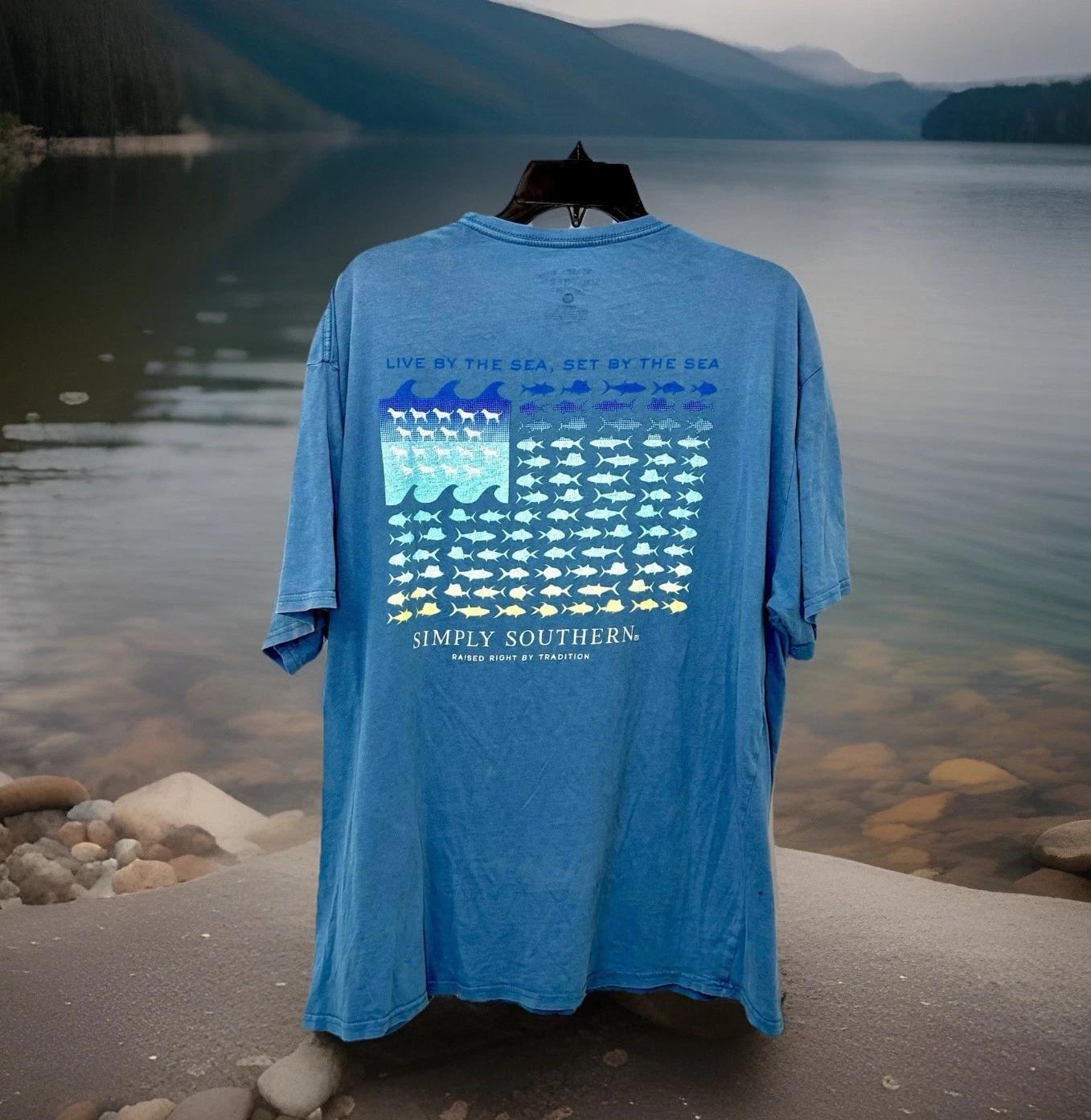 Simply Southern SeaFlag S/S Graphic T-shirt Men’s Size XL M