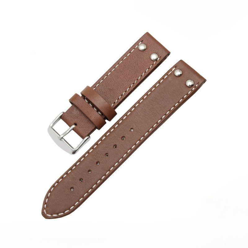 20mm 22mm Genuine Leather Watch Strap for Men Compatible with Hamilton Navy Field Khaki Eternal Jazz Smart Watch Strap