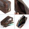Leather Pencil Pouch Case,zippered Pen Pencil Holder Can Hold 80 Pens For School Office - CHUNC