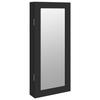 VidaXL Armoire à bijoux avec miroir murale noir 30x8,5x67 cm 353209