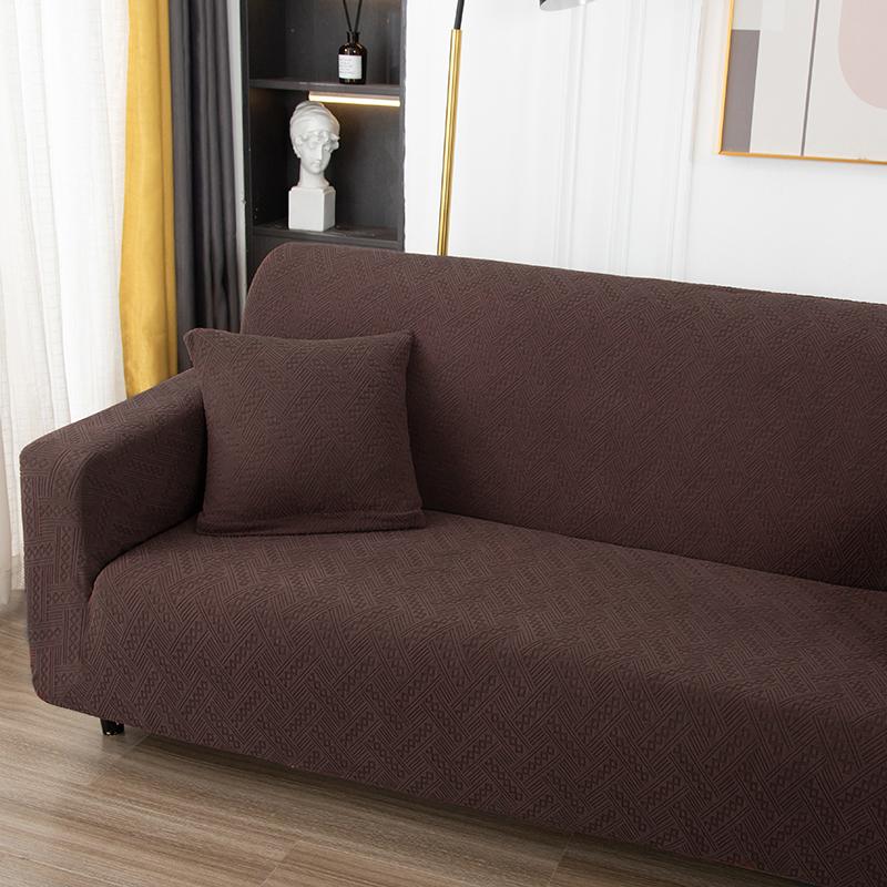 Capa de sofá de tecido jacquard elástico, capa de sofá elástica, capa de sofá secional em forma de L, capa de canto para sala de estar, 1/2/3/4 assentos