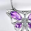 1 Set Jewelry Set Sparkling Rhinestones Inlaid Butterfly Pendant Necklace Ear Studs