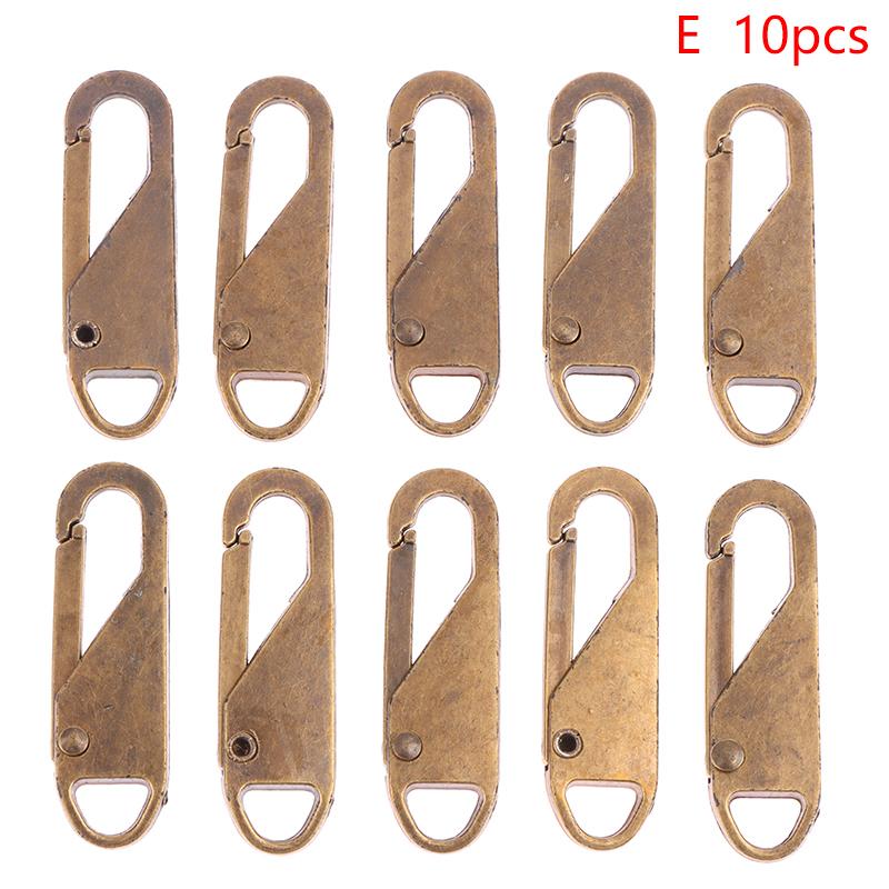 10Pcs Diy Sewing Craft Zipper Slider Puller Zipper Repair Kit Replacement For Broken Buckle Travel Bag Suitcase Zipper Head