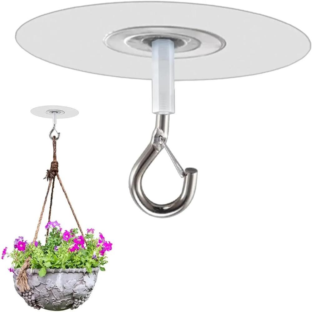 

5pcs Self-Adhesive Water Resistant Hooks Heavy Duty Ceiling Multifunctional Hooks Wind Chimes