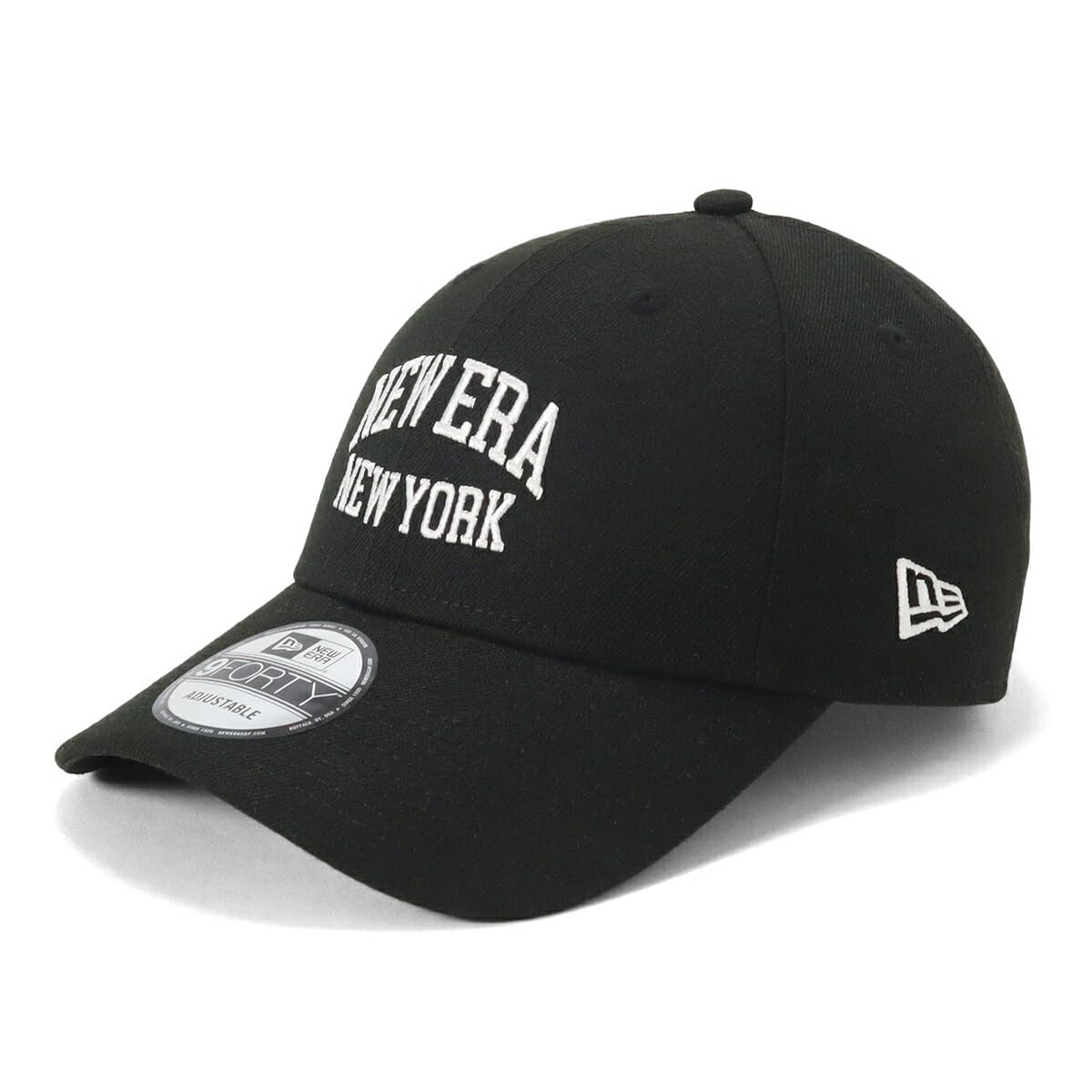 

New Era 9FORTY Cotton Free 940 College White Cap, Black, Size, Logo, Black,