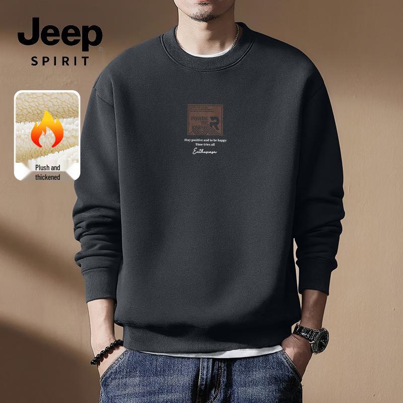 JEEP SPIRIT Мужской зимний теплый пуловер с круглым вырезом L
