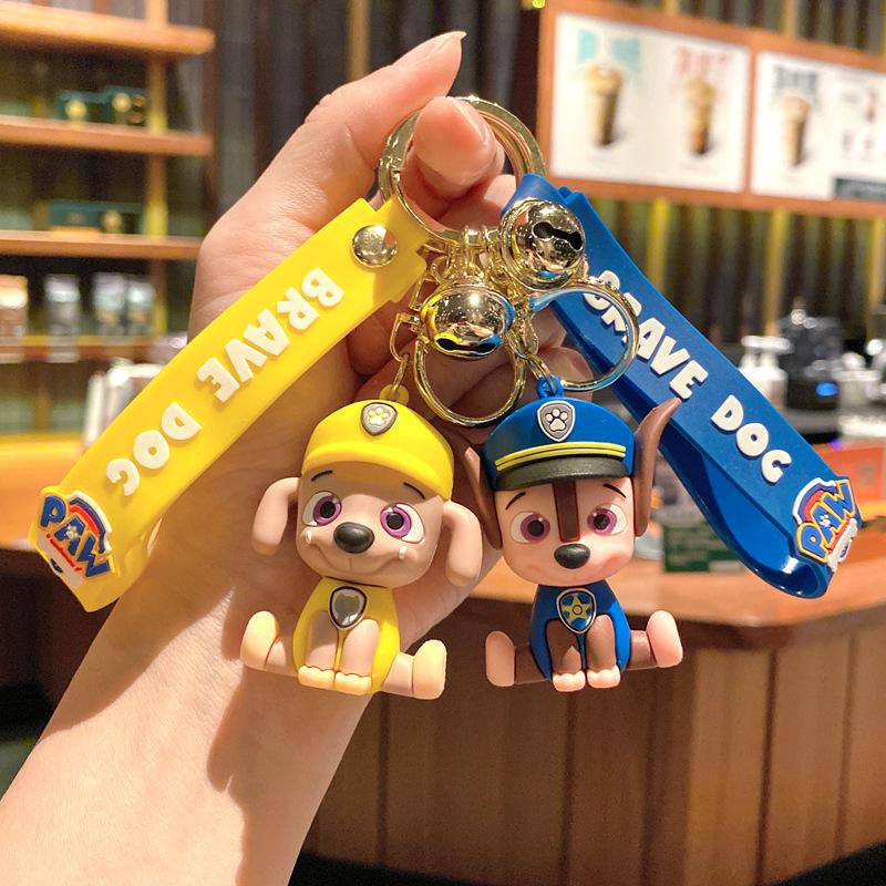 Animated Cute Puppy Ground Marketing Stall Keychain Couple Bag Car Key Chain Small Gift