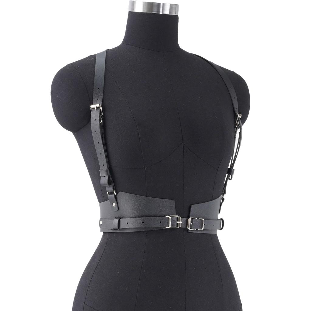 Cintura Moda Donna Stile Street Punk Decorativa Fascia Vita Regolabile Bretelle a Clip Corsetto Imbracatura Accessori Abbigliamento Gotico