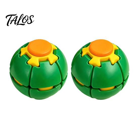 Kids Stress Relief Toy 1/2Pcs 3D Printed Press Rotating Ball, Fidget Spinner for Adults, Quiet Spinning Ball Toy, Decompression Gadget Durable
