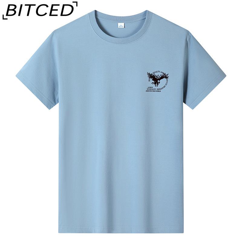 BITCED Хлопковая футболка с коротким рукавом, мужская модная свободная рубашка с половиной рукава, сострадательная рубашка с принтом