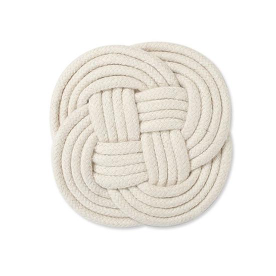 

Coaster Handmade Nordic Heat Insulation Style Rattan Thread Jute Cross Table Mat