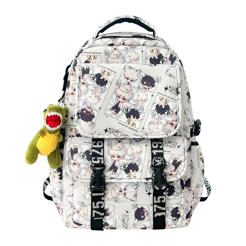 Schoolbag Graffiti School Bag for Boys Junior High School Students High School Students Backpack for Men Fashion Trend High School Students Backpack