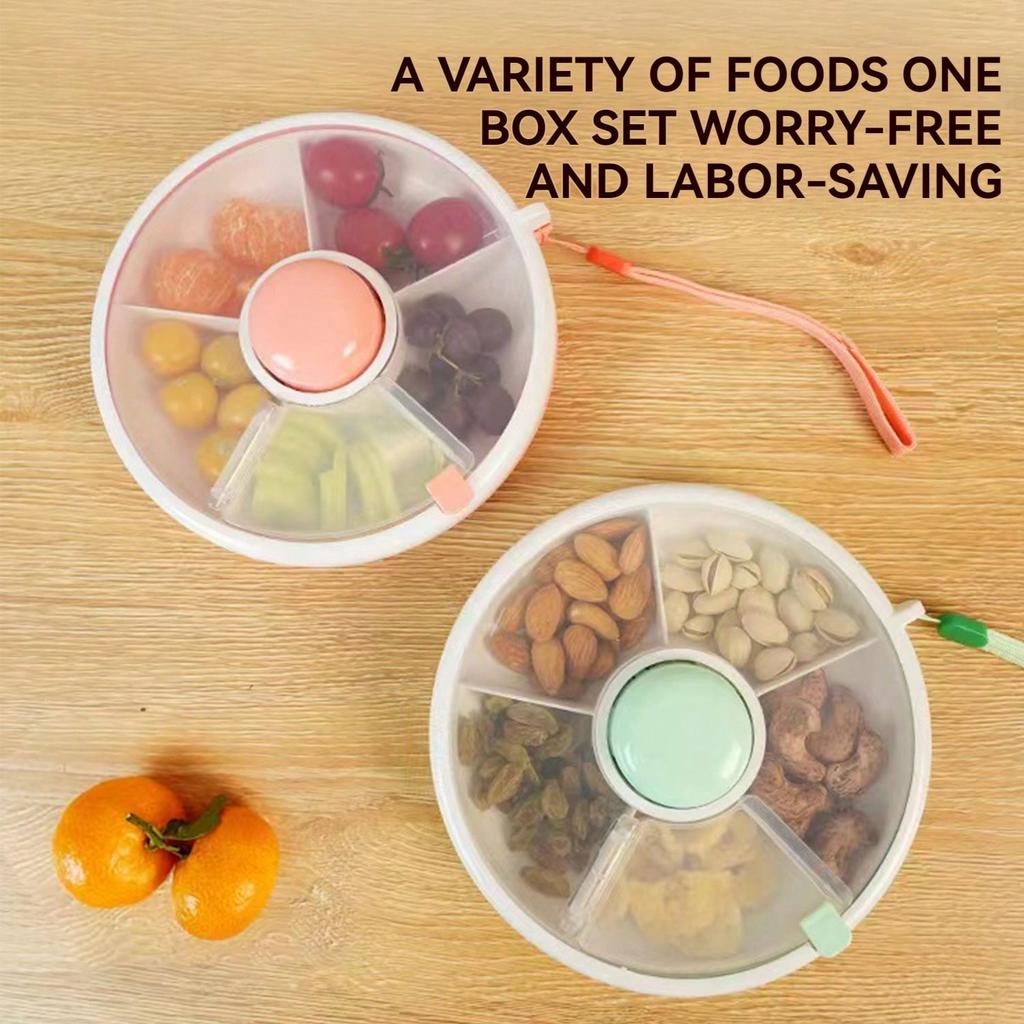Spinning Snack Container, 360° Rotating ABS Large Capacity Rotating Snack Containers For Kids with Colorful Appearance