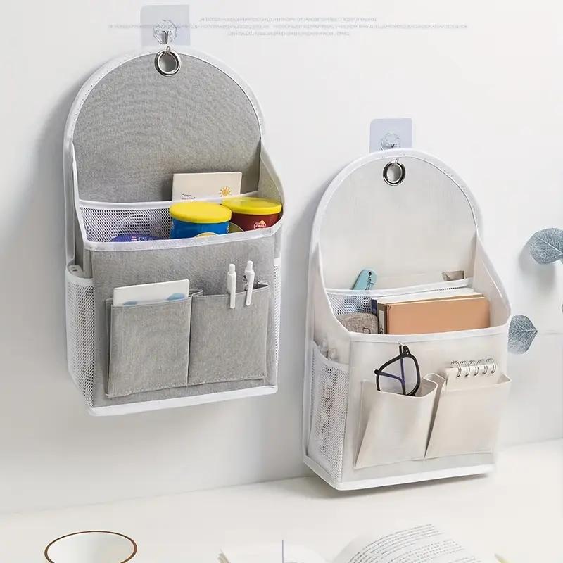 Wall Mounted Storage Bag, Hanging Storage Bag with Side Pocket, Home Organizer for Bedroom, Living Room, Office, Dormitory