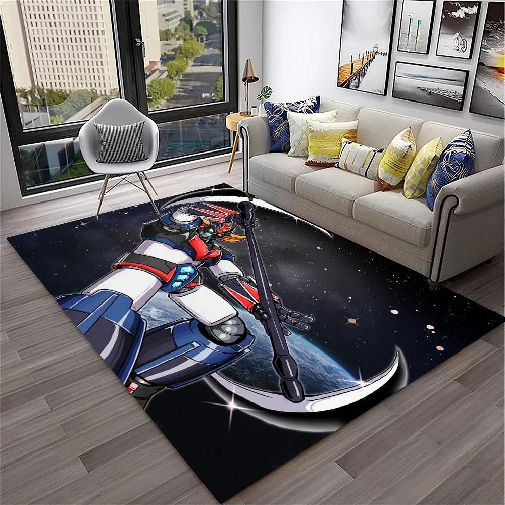 Alfombra de Anime con dibujos animados en 3D de UFO Robot Grendizer, alfombra para el hogar, sala de estar, dormitorio, sofá, felpudo decorativo, alfombra para área de niños, alfombra antideslizante