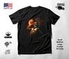 Flaming Basketball Skeleton Hoop T-Shirt Black Unisex S-2XL