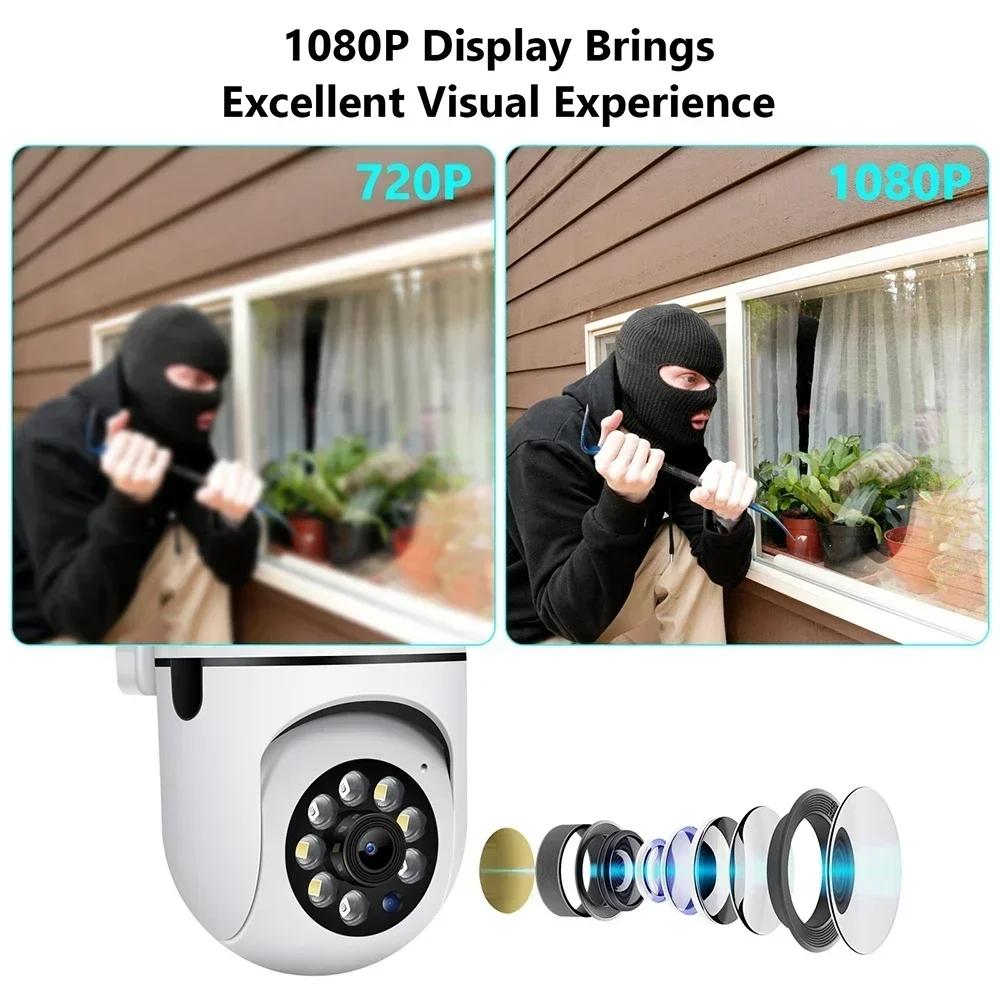 5Pcs 5MP WiFi Camera 2.4G Security Surveillance PTZ IR Night Vision Motion Detection Home Security Camera with 2 Antennas for Child