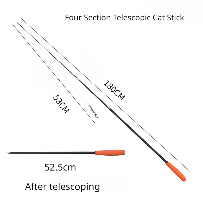 

Четырехсекционная телескопическая кошачья палка 180 см супер длинная удочка для ловли кошек дразнящая палка удочка игрушка для дрессировки котят