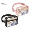 Removable Shoulder Strap Crossbody Bag Transparent Waterproof Adjustable Portable Lightweight Zipper Closure Large Capacity Phone Money Glasses